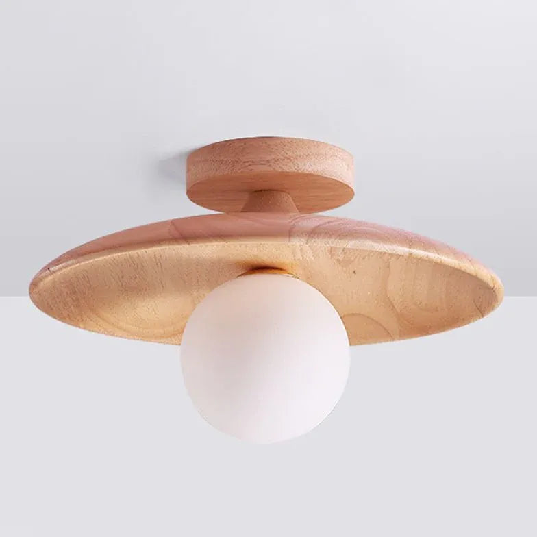 Lampada da soffitto per corridoio Legno Naturale