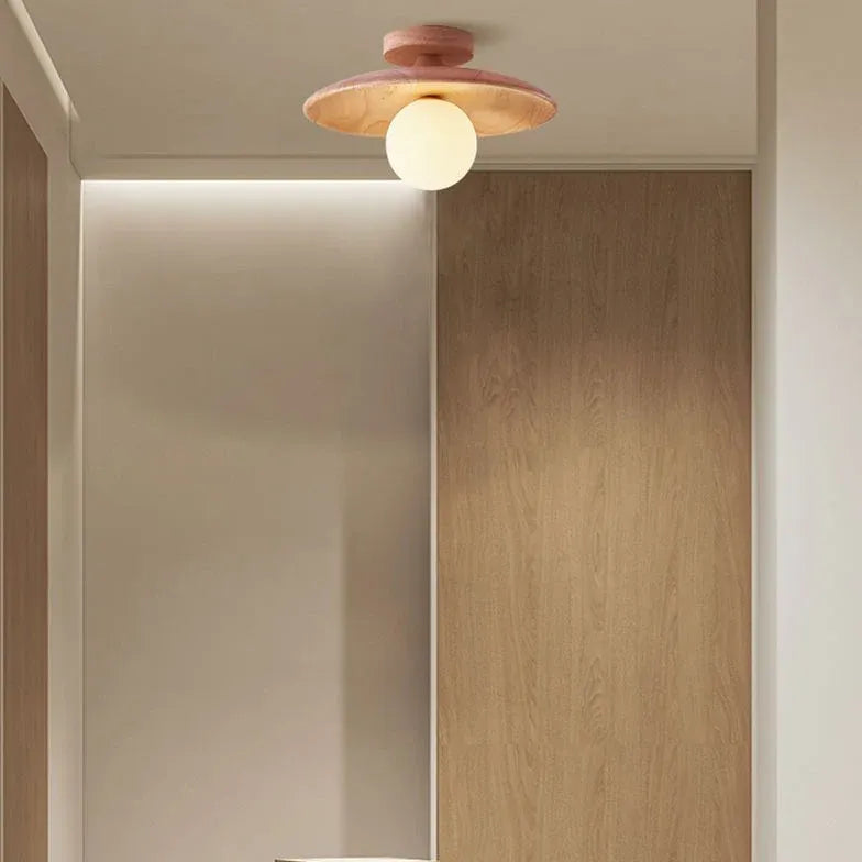 Lampada da soffitto per corridoio Legno Naturale