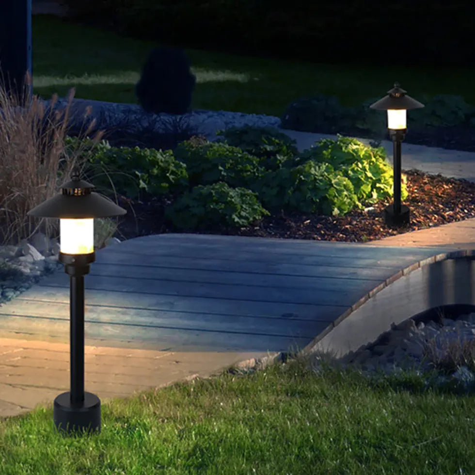 Cap Shaped Led Garden Bollard Lights