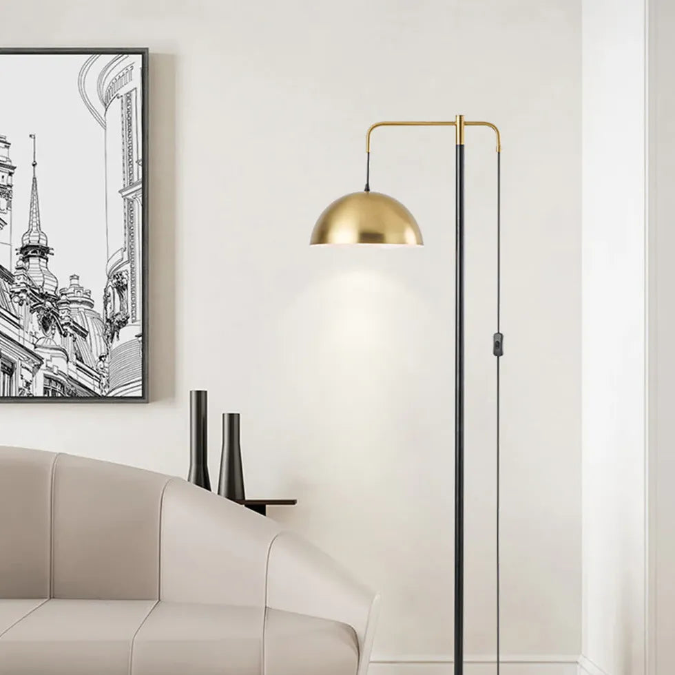 Metal Dome Arm Modern Floor Lamp