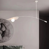 Lampadario Goccia Moderni Nero Ad Arco Oscillante