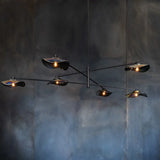 Branch-shaped Multi-light Black Modern Pendant Light