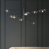 Branch-shaped Multi-light Black Modern Pendant Light