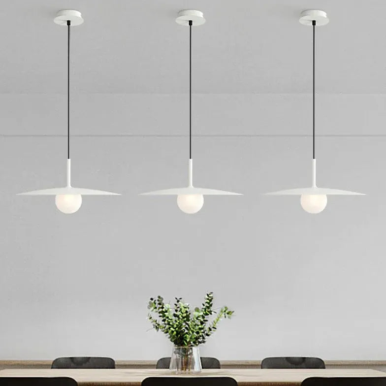 Disc-shaped Shade Black Minimalist Dining Room Pendant Light