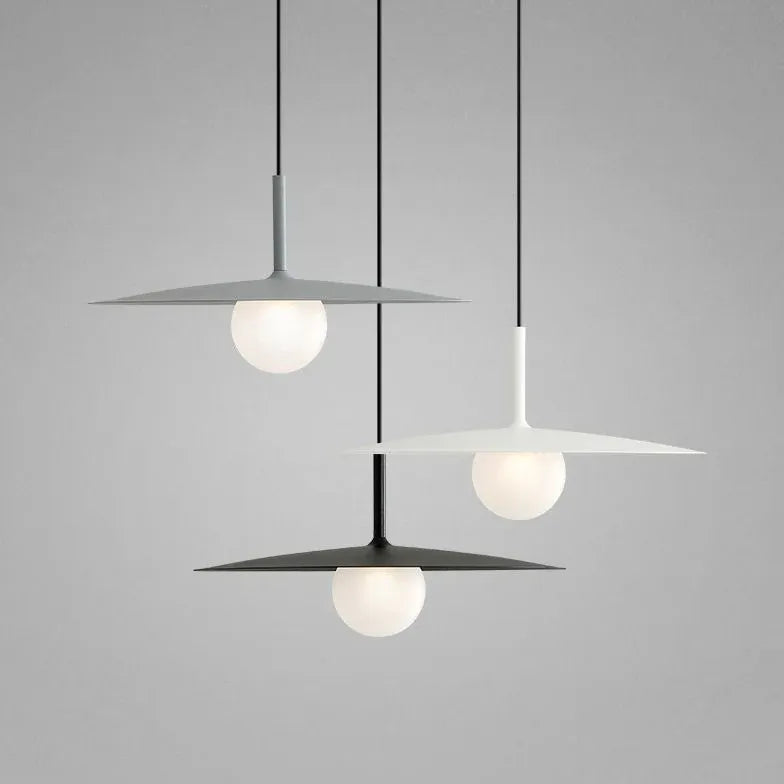 Disc-shaped Shade Black Minimalist Dining Room Pendant Light