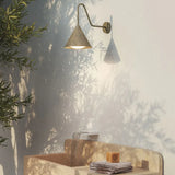 Cone Wall Light Outdoor Gold