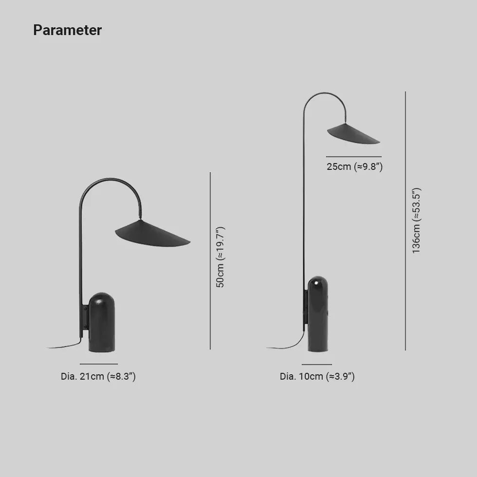 Lampada da Terra Nero Stile Moderno Ufficio