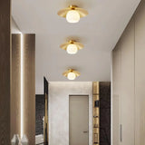 Plafoniera Vintage Ottone Dorato per Corridoio