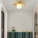 Plafoniera Vintage Ottone Dorato per Corridoio