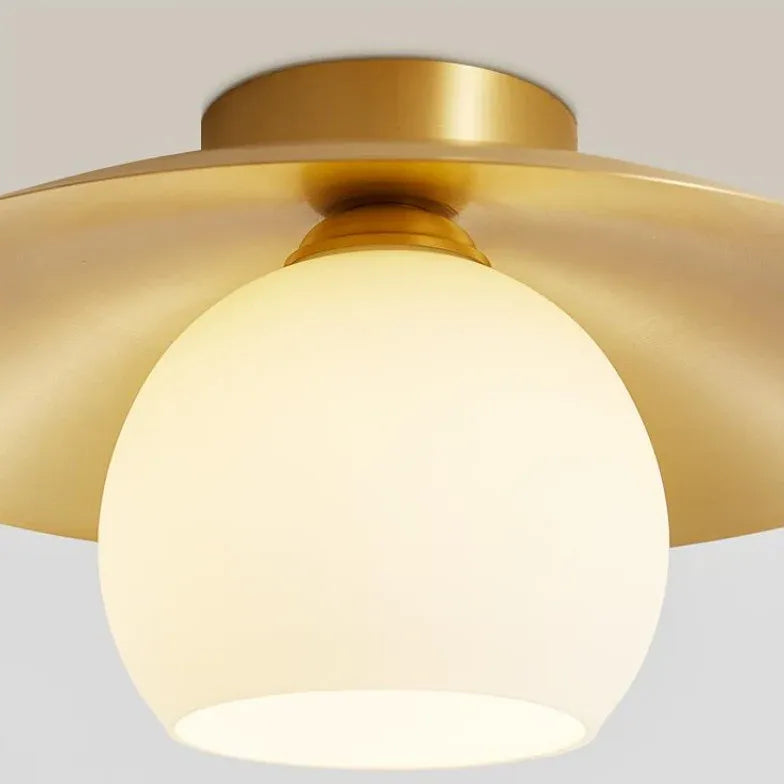 Plafoniera Vintage Ottone Dorato per Corridoio