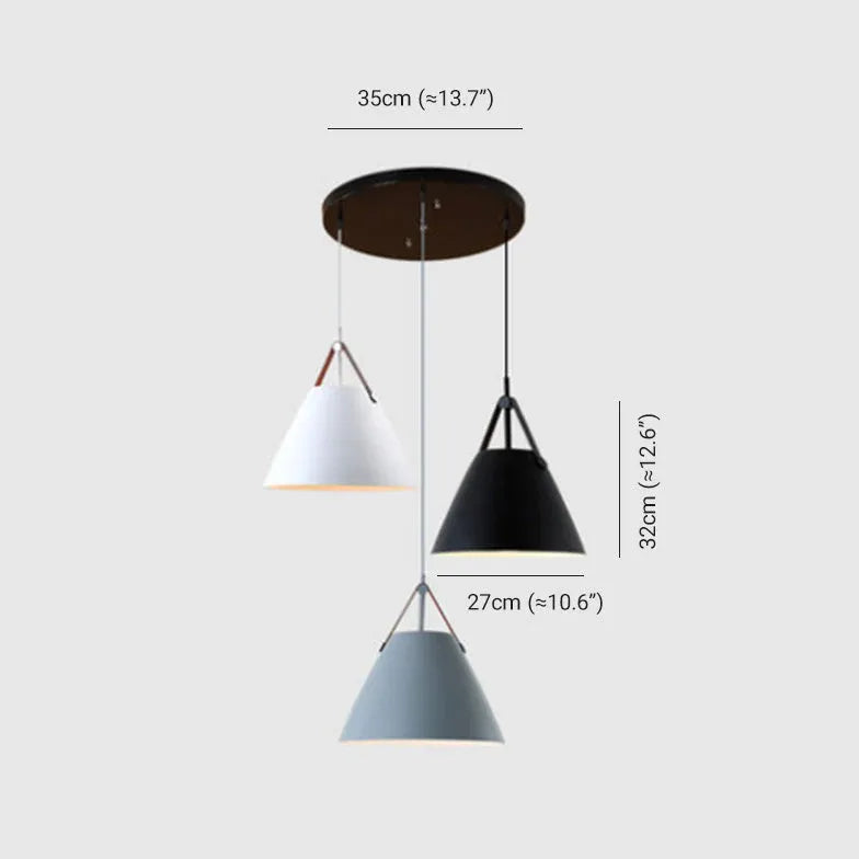 Three-Light Metal Modern Dining Room Pendant Light