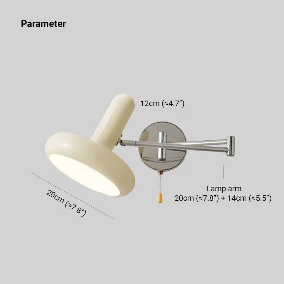 White Plug in Wall Light