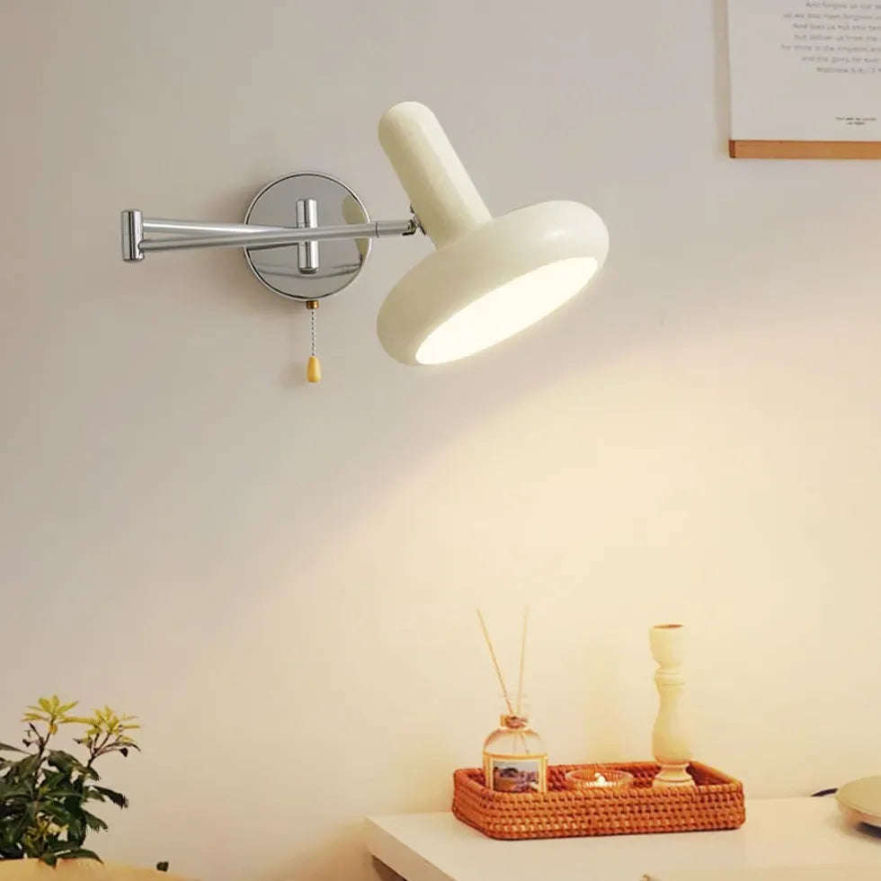 White Plug in Wall Light