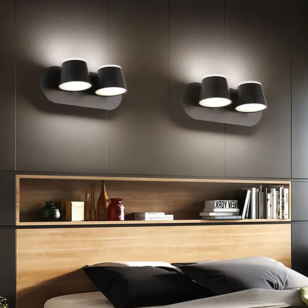 Faretti moderni da incasso cilindro nero LED