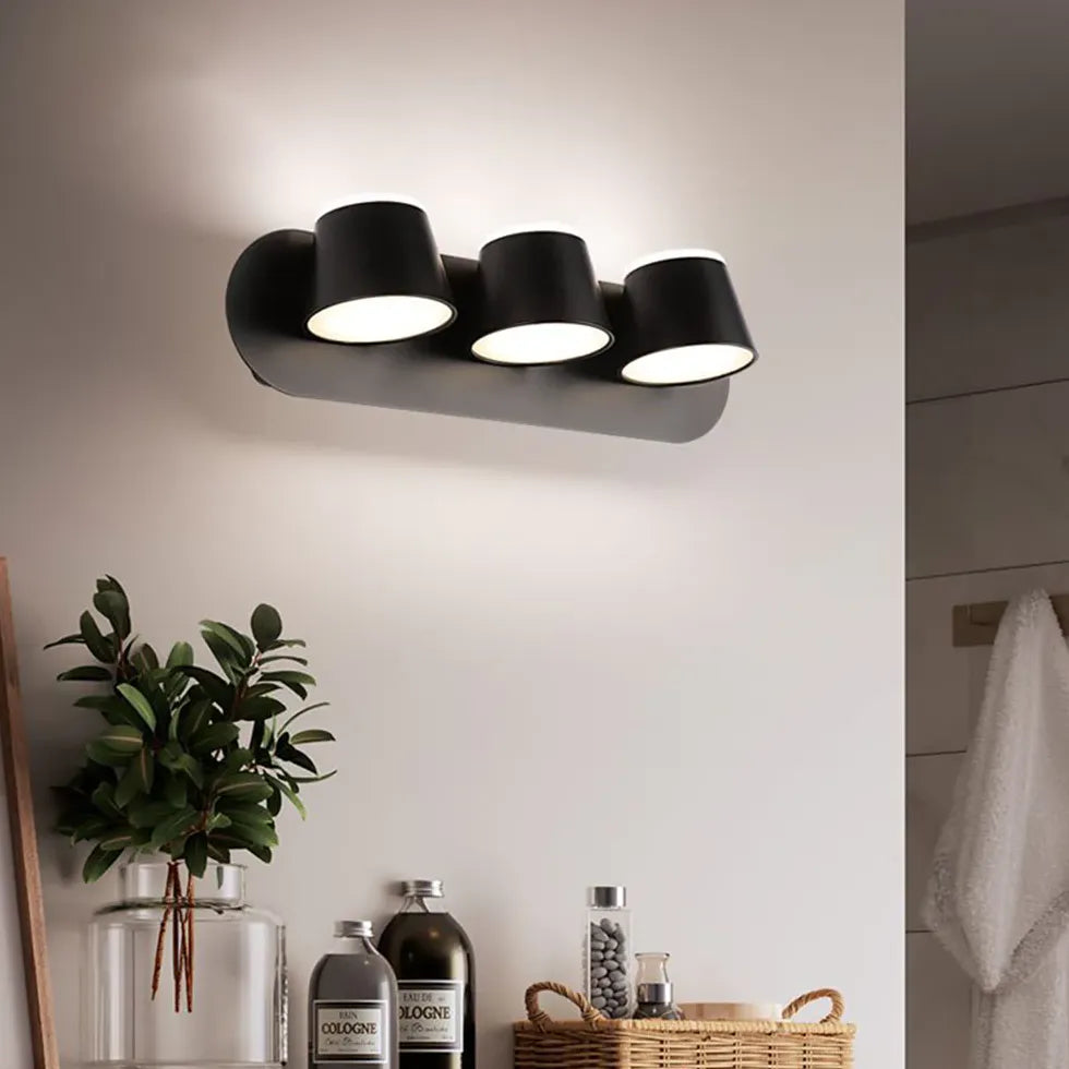 Faretti moderni da incasso cilindro nero LED