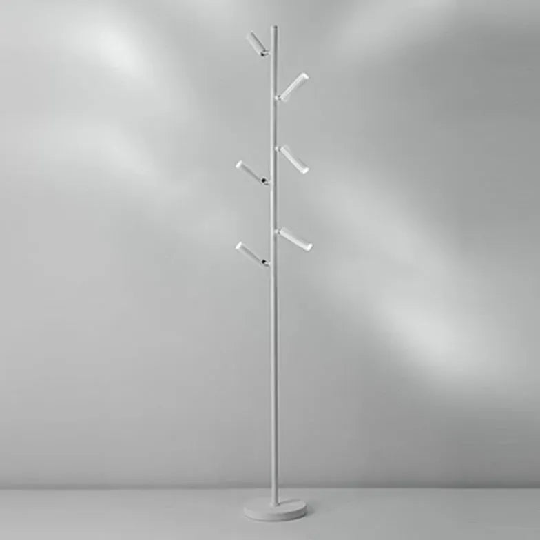 Multi-Head Black Slim Floor Lamp