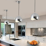 Hemispherical Streamlined Metal Kitchen Pendant Light