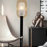 Rectangular Rounded Corner Marble Floor Lamp