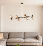 Lampadario Vetro Design Mid Century Regolabile da Soggiorno