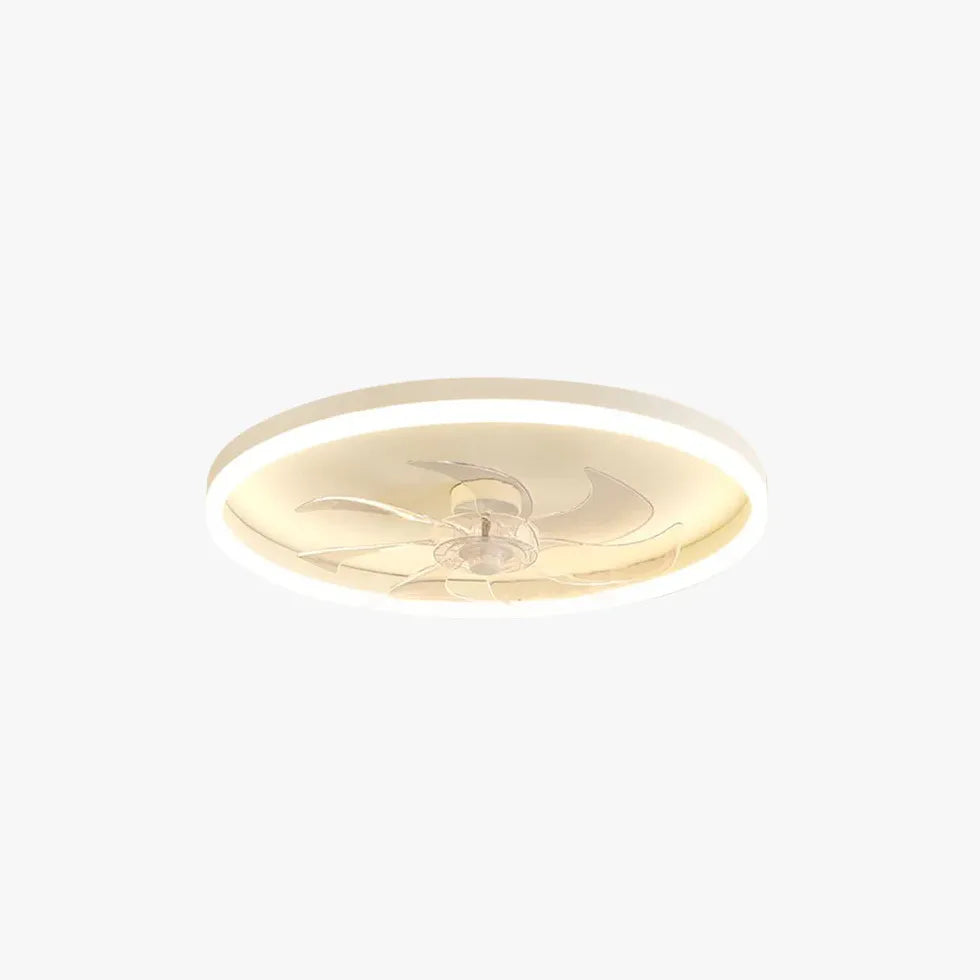 Edge LED Strip Minimalist Round Fan Light