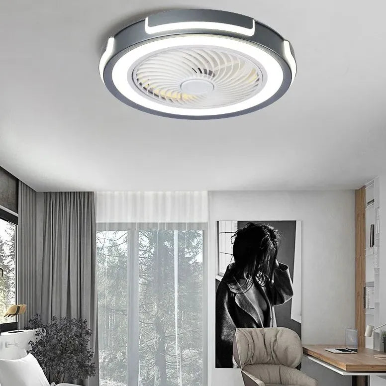 Luce alla ventola da cucina bianca a LED a forma di anello