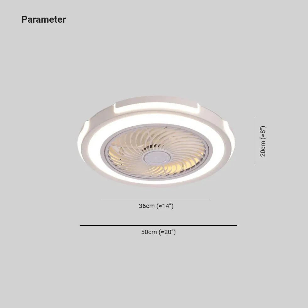 Luce alla ventola da cucina bianca a LED a forma di anello