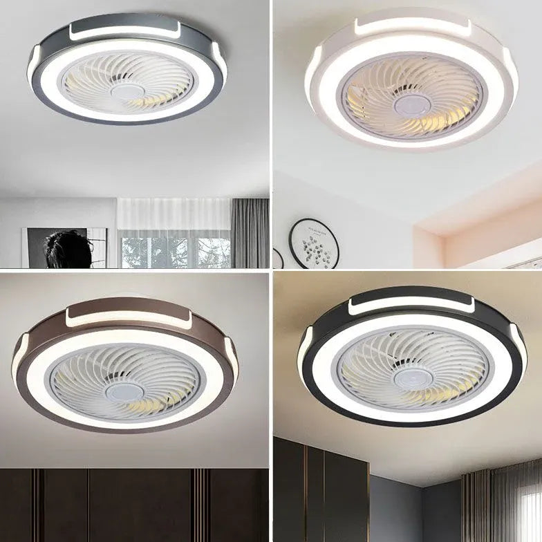 Luce alla ventola da cucina bianca a LED a forma di anello