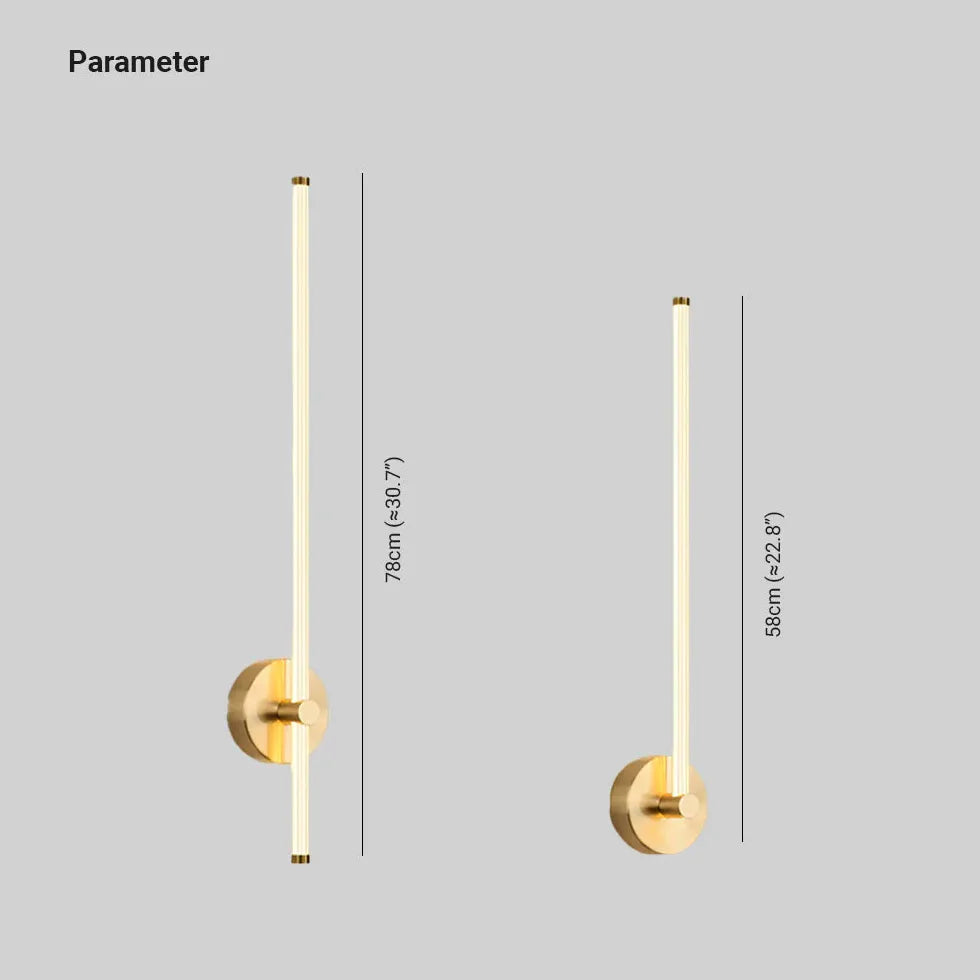 Linee verticali LED LED LUMI DELLA parete in ottone