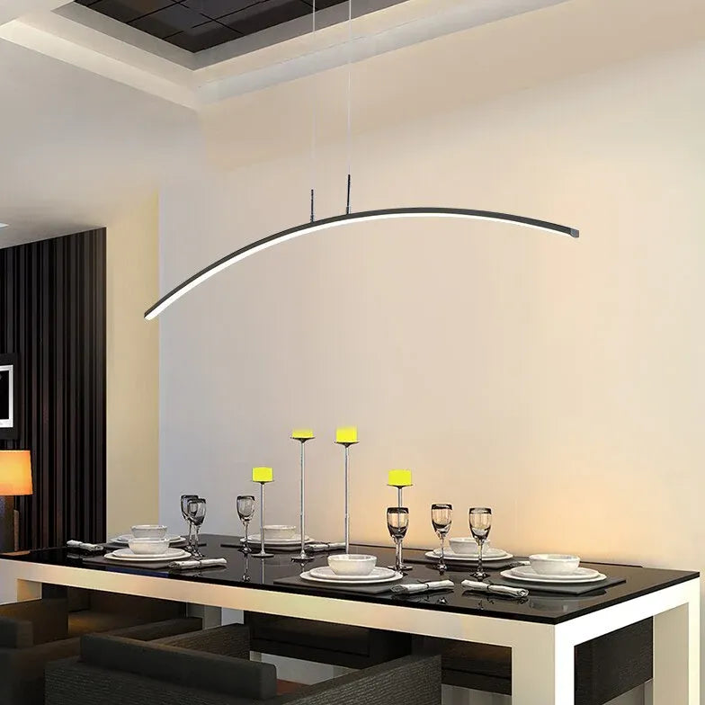 Lampadari a LED per Sala da Pranzo Design Curvo