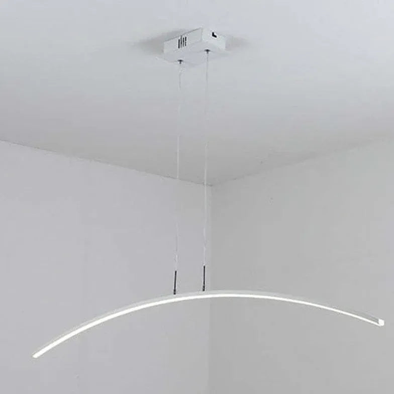 Curved LED Black Kitchen Pendant Light