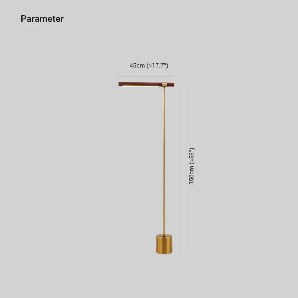 Lampada plug-in design lineare in legno in metallo