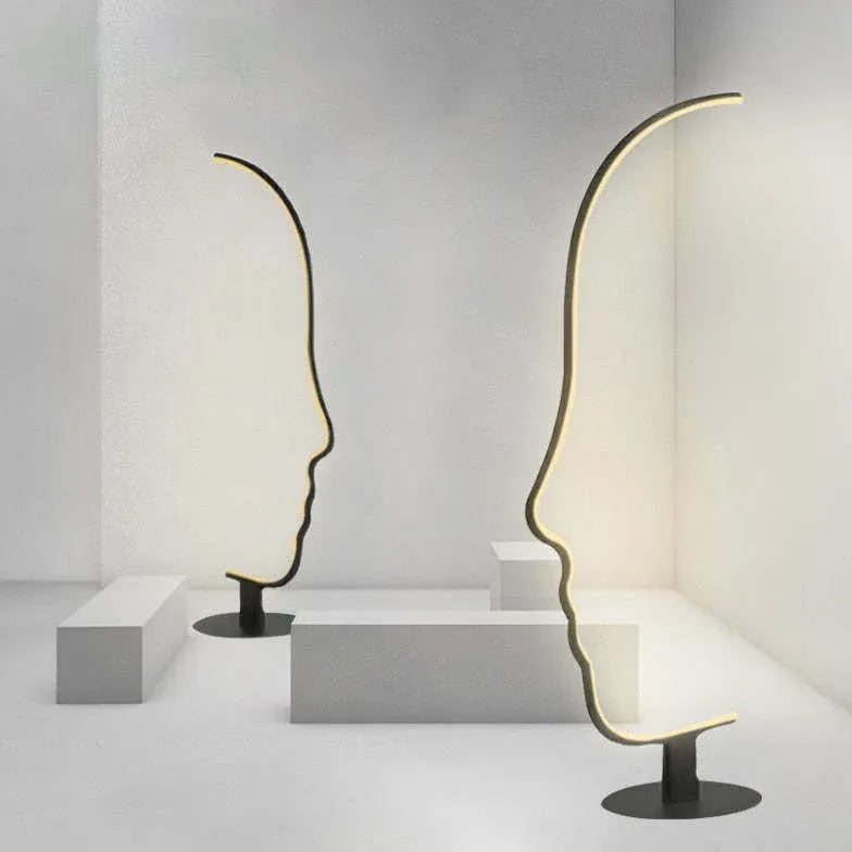 Side-Face Outline Artistic Modern Table Lamp