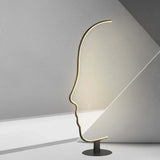 Side-Face Outline Artistic Modern Table Lamp