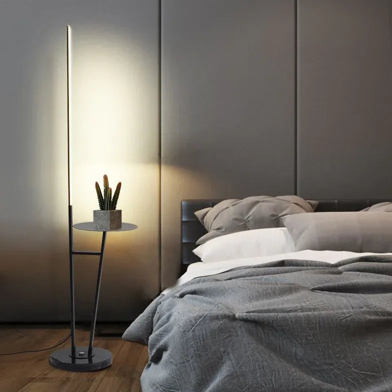 Slim Body  with Small Table Floor Lamp