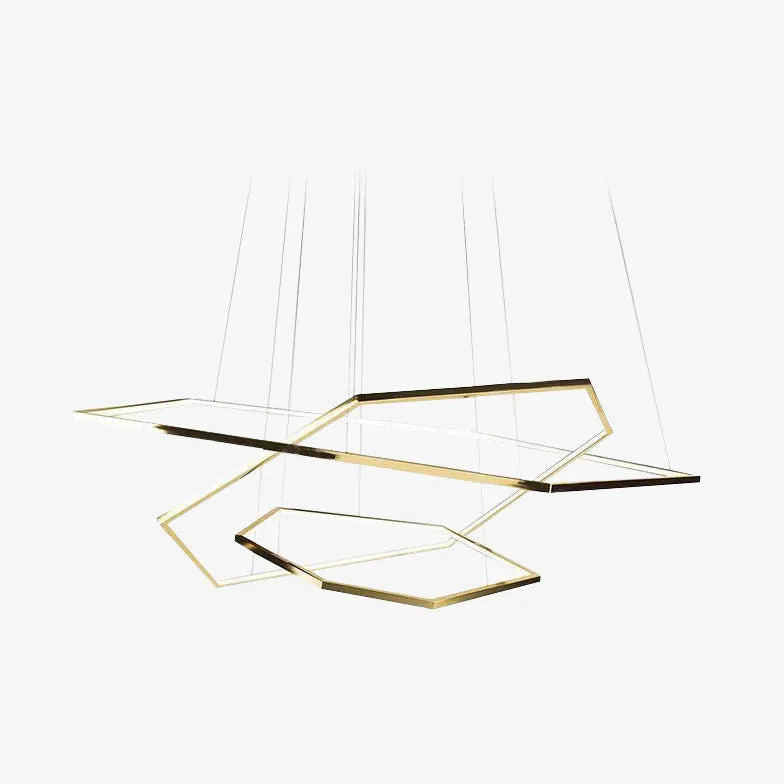 Lampadario moderno oro Design geometrico elegante