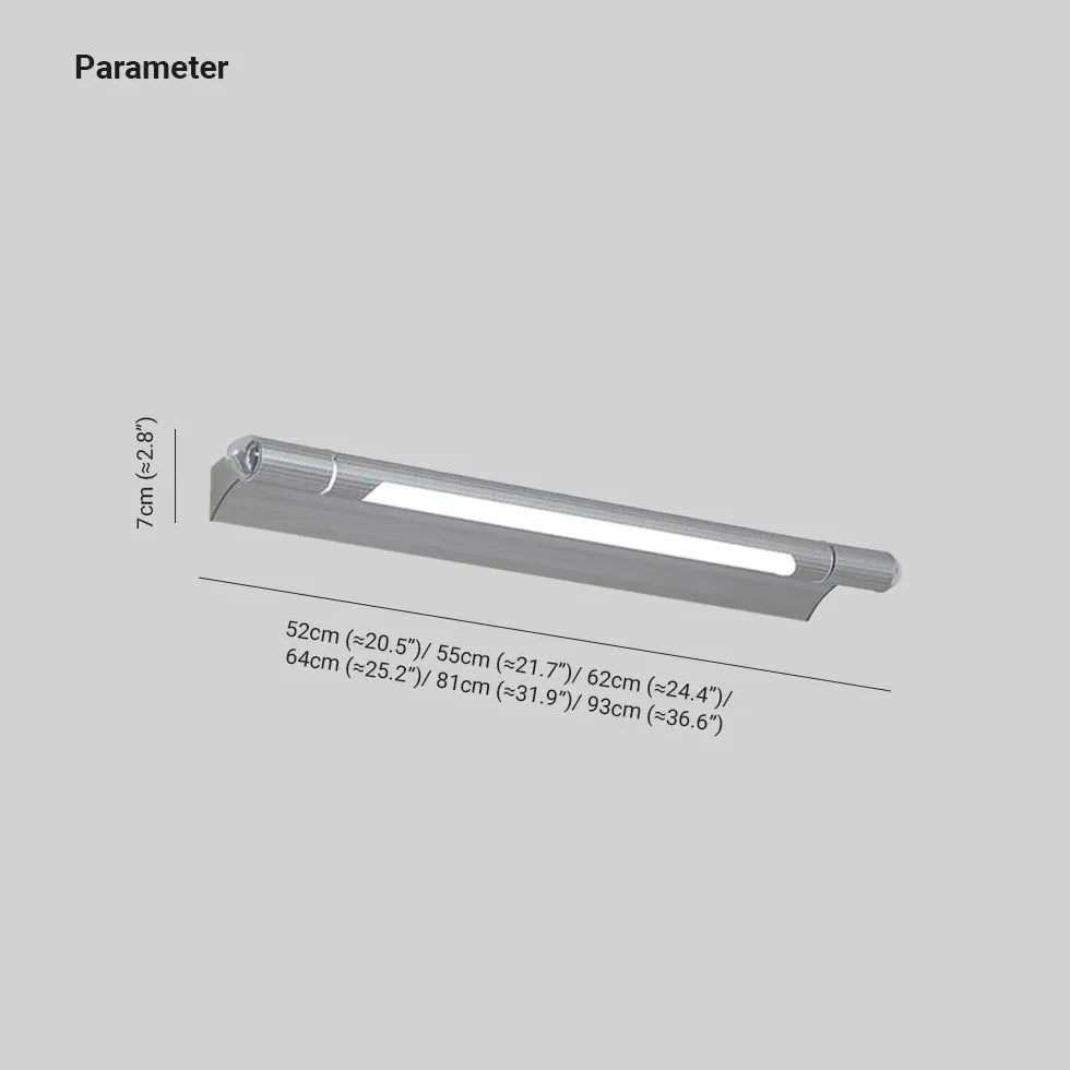 Applique moderne per bagno con LED argento