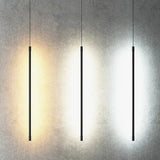 Linear Black LED Bedroom Pendant Light