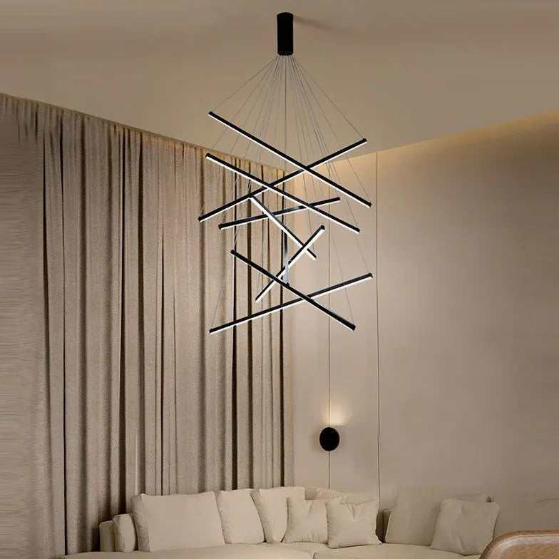 Geometric Shape Gold Living Room Chandelier