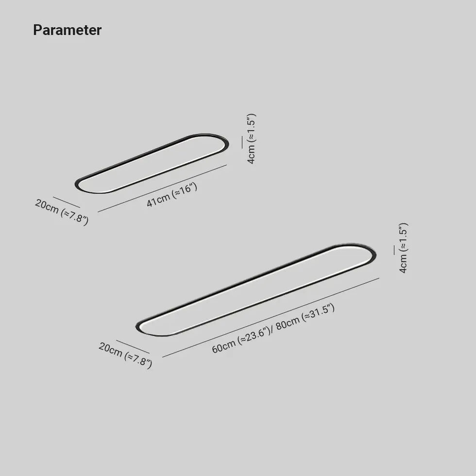 Plafoniere led moderne design in stile ovale bianco