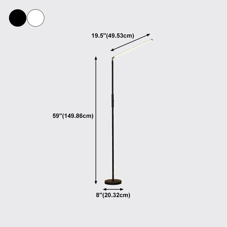 Lampada da pavimento plug-in moderna minimalista lineare