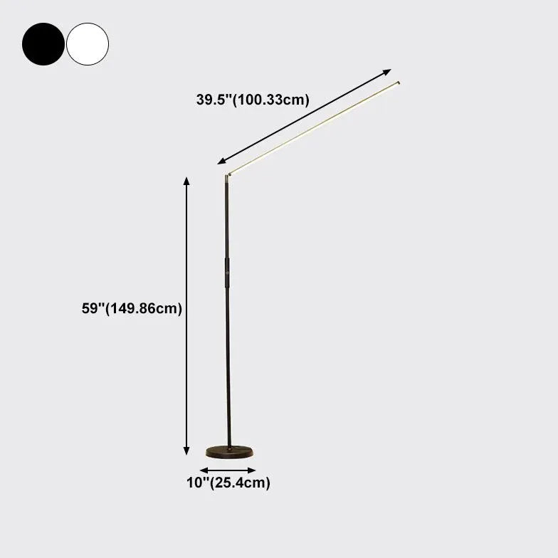 Lampada da pavimento plug-in moderna minimalista lineare