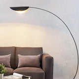 Black LED Curved Arc Floor Lamp