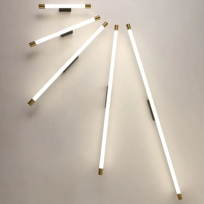 Gold Thin Tube Led Bathroom Mirror Lights