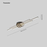 Plafoniera per Ingresso Stile Nordico Nera con Design a Linee Multiple