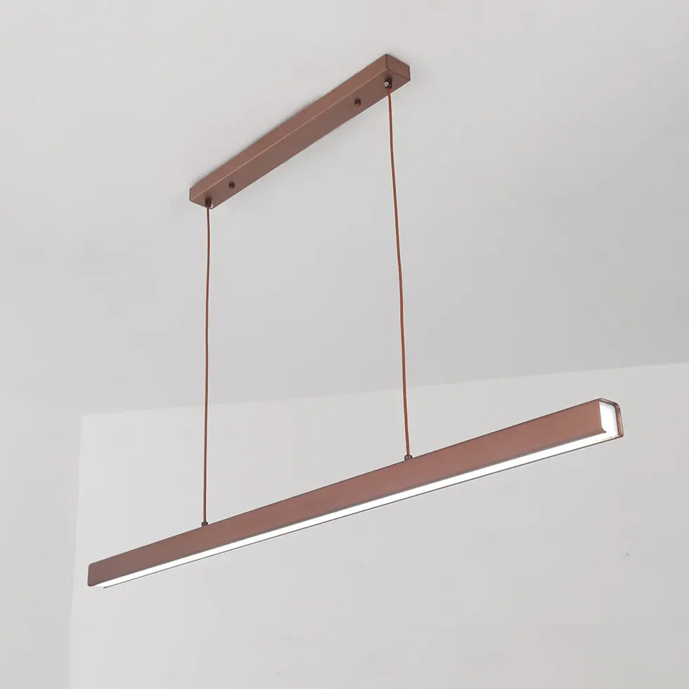 Lampadario moderno da cucina rettangolare in metallo