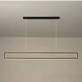 Black Rectangular Metal LED Kitchen Pendant Light