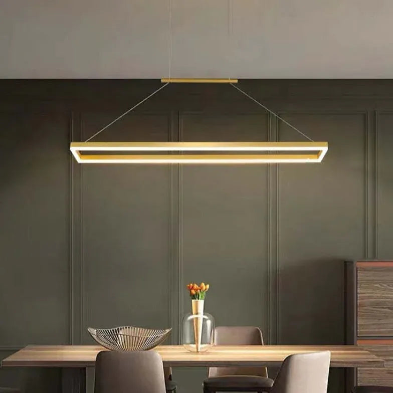 Lampadari in metallo moderni design rettangolare minimalista