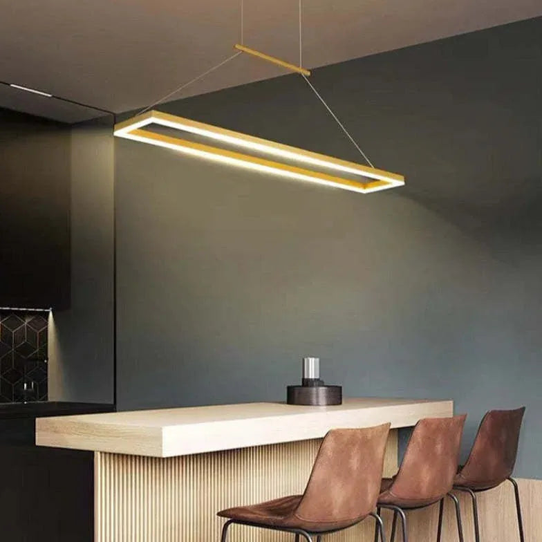 Lampadari in metallo moderni design rettangolare minimalista