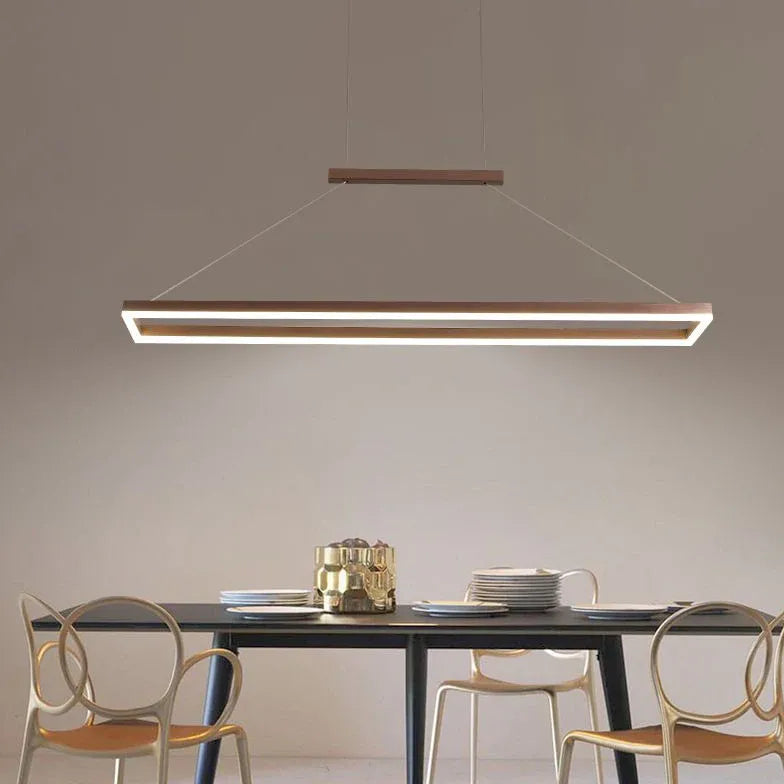 Lampadari in metallo moderni design rettangolare minimalista