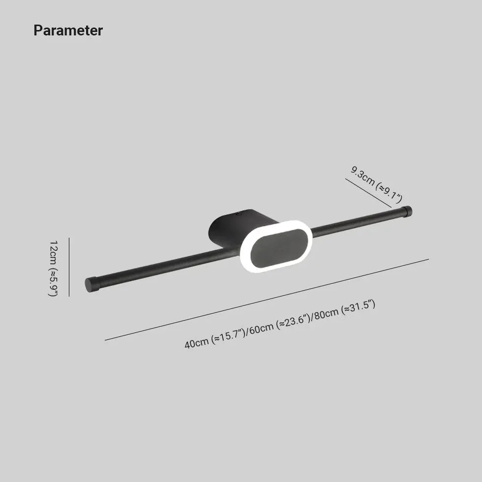 Faretto da parete dimmerabile Bianco Ellittico